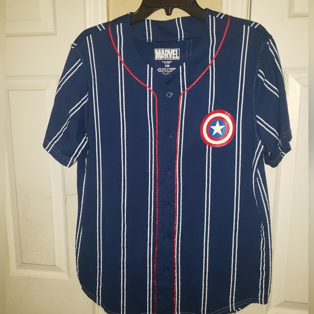 Marvel Captain Baseball Jersey